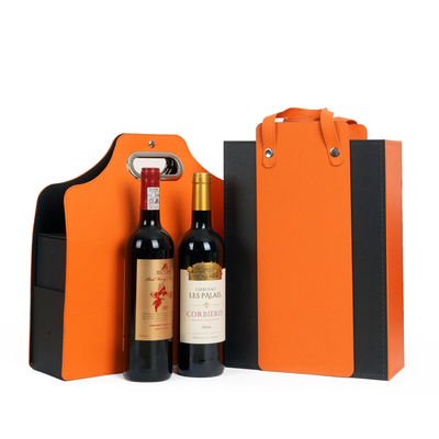 Buen precio Regalo de envío Art Leather Gift Box Cardboard de la botella del vino 6 en línea