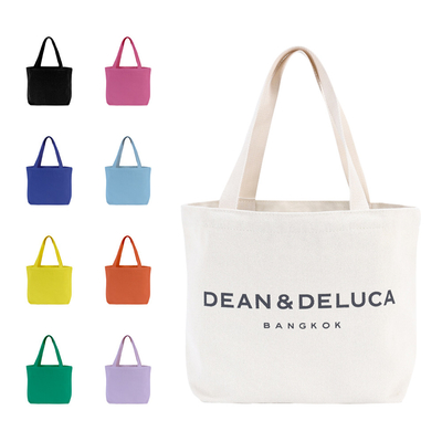 Buen precio Lona de algodón reutilizable orgánica llana Tote Bag With Pocket del bolso que hace compras en línea