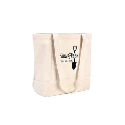 Buen precio Bolso de Tote Bags Pure Cotton Canvas de las mujeres del hombro de la playa con el logotipo impreso en línea