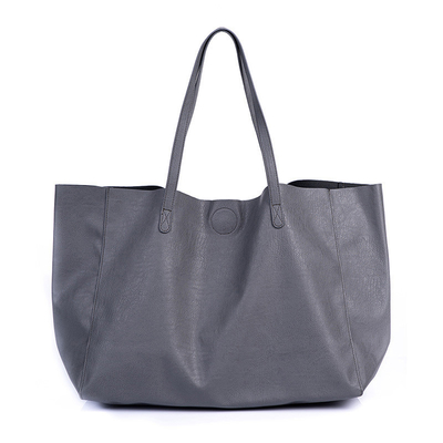 Buen precio PU reutilizable Tote Bag de cuero de las mujeres 	 L39 x W16 x H30 cm en línea