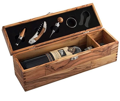 Buen precio Cajas de regalo de madera de la boda del aniversario para el regalo del negocio de las botellas de vino en línea