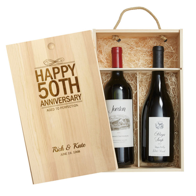 Buen precio Caja de madera del vino de 2 botellas con la caja de regalo del cesto de la Navidad de la unidad de almacenamiento del cajón de la tapa en línea