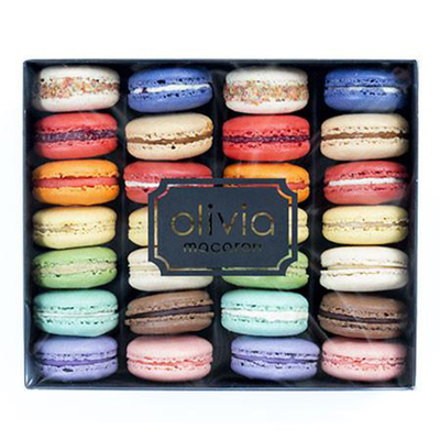 Buen precio Cajas de empaquetado del resbalador de Macaron del regalo de la cartulina de lujo negra con la ventana en línea